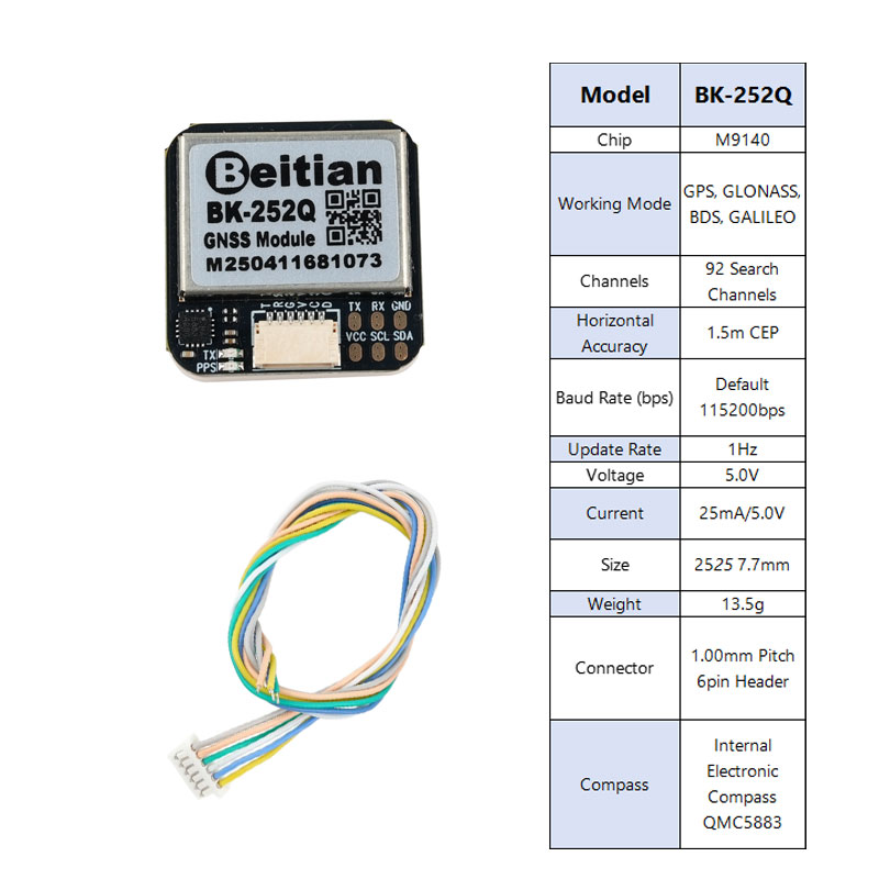 Modul GPS GNSS Beitian BK-252Q - Drone Gps Module ulasan dan harga